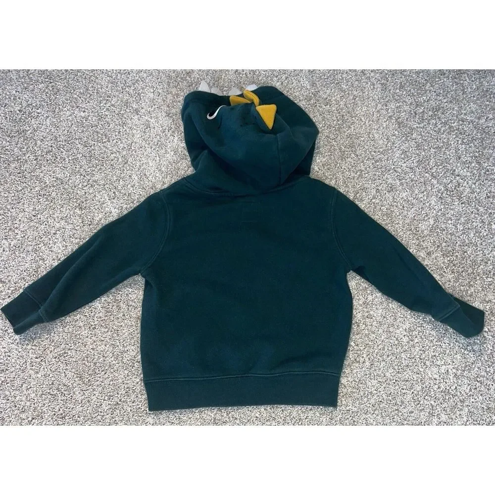 Baby GAP 3D Dinosaur Hooded Sweatshirt Green Sz 3T‎